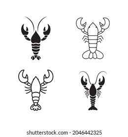 Shrimp vector icon illustration design template
