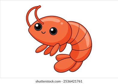 vetor de camarão, ícone ilustração vetorial, silhueta de camarão isolado em um fundo branco, eps, png,   vetor,