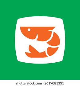 Ícone do vetor de camarão. Logo do camarão. Camarão isolado sobre fundo branco. Camarões