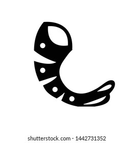 Shrimp vector icon on white background