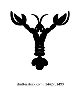 Shrimp vector icon on white background