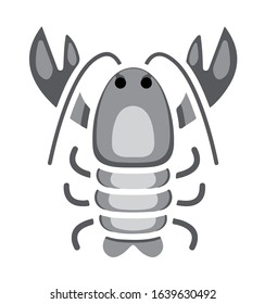 Shrimp vector icon. stock vector illustration flat design style