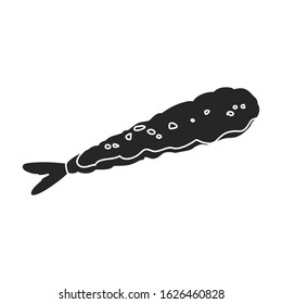 Shrimp vector icon.Black,simple vector icon isolated on white background shrimp .
