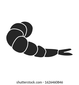 Shrimp vector icon.Black,simple vector icon isolated on white background shrimp .