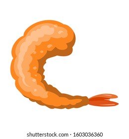 Shrimp vector icon.Cartoon vector icon isolated on white background shrimp .