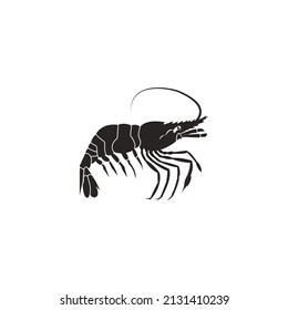 shrimp vector icon,illustration logo design.
