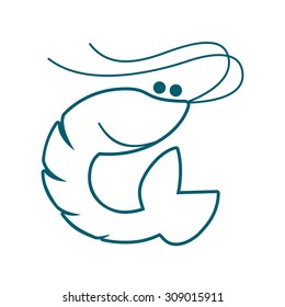 Shrimp Vector Illustration.