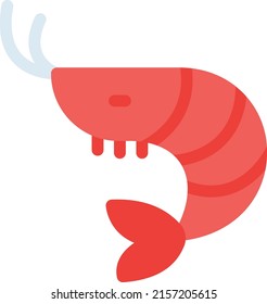 shrimp  Vector illustration on a transparent background. Premium quality symmbols. Line Color vector icons for concept and graphic design.