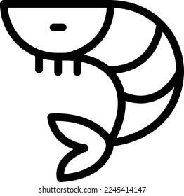 ilustración de shrimp Vector en un fondo transparente. Símbolos de calidad superior. Iconos vectoriales de línea delgada para el diseño de conceptos y gráficos.