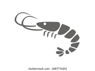 Shrimp vector illustration on white