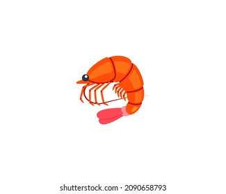 Shrimp vector isolated icon. Emoji illustration. Shrimp vector emoticon