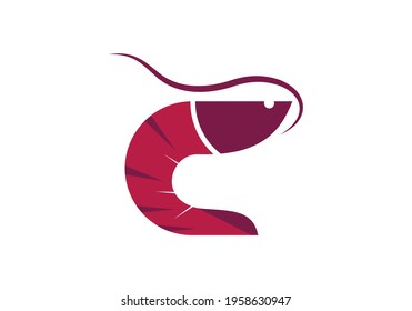 Shrimp vector logo icon design illustration template