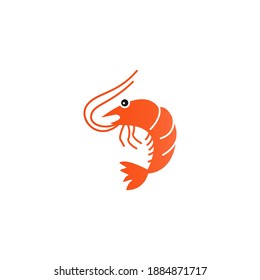 shrimp vector. sea ​​animal vector on white background