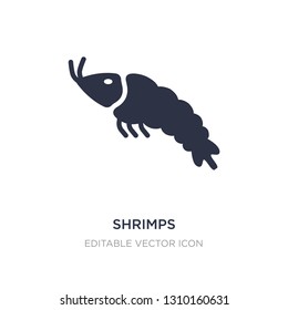 shrimps icon on white background. Simple element illustration from Food concept. shrimps icon symbol design.