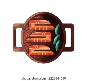 shrimps italian food icon isolated