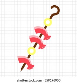 Shrimps kebab icon