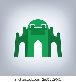 Shrine of Bahauddin Zakariya, an Islamic architectural art with an abstract background