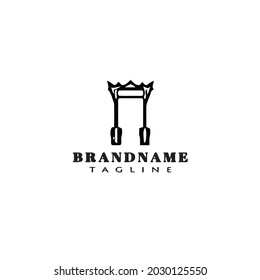 shrine cartoon logo icon design template modern vector