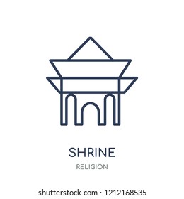 Shrine icon. Shrine linear symbol design from Religion collection. Simple outline element vector illustration on white background.