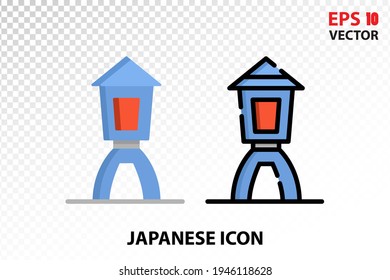 Shrine icon on transparent background. Japan symbol for your website design, logo, app, UI. Eps10 vector illustration.