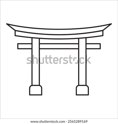 Shrine srock icon outline vector