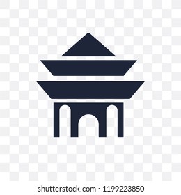Shrine transparent icon. Shrine symbol design from Religion collection. Simple element vector illustration on transparent background.