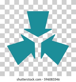 Shrink Arrows icon. Vector illustration style is flat iconic symbol, soft blue color, transparent background. Designed for web and software interfaces.