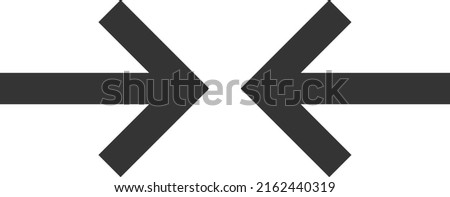 Shrink arrows vector illustration. Flat illustration iconic design of shrink arrows, isolated on a white background.