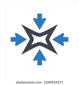 Shrink icon on white background
