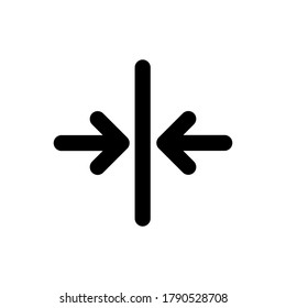 Reducir el vector de contorno de icono. aislado en fondo blanco