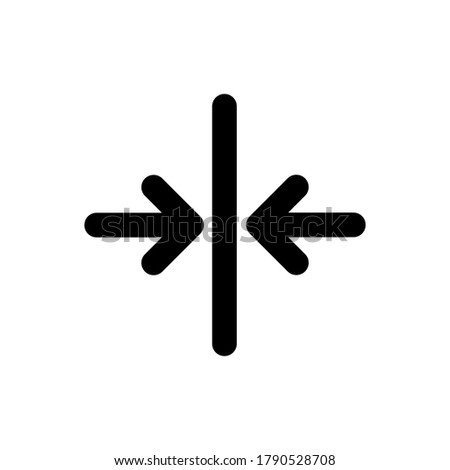 Shrink icon outline vector. isolated on white background
