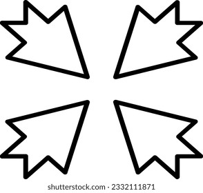 Shrink line Vector Icon Design