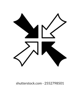 Shrink vector icon stock illustration