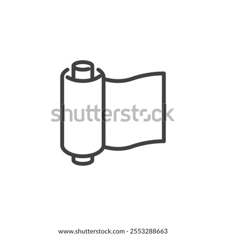 Shrink Wrap Package line icon. linear style sign for mobile concept and web design. Stretch Film outline vector icon. Symbol, logo illustration. Vector graphics