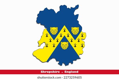 Shropshire County of England Flag