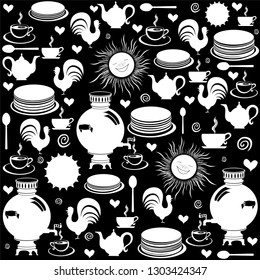 Shrovetide or Maslenitsa. Holiday Shrovetide. Russian folk festivities. The symbols of the holiday is pancakes and sun.  Great Russian holiday.  Vector illustration.