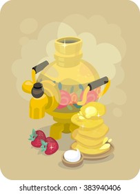Shrovetide, samovar and pancakes