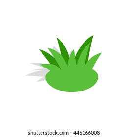 Shrub icon in isometric 3d style isolated on white background. Nature symbol
