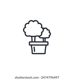 Icono de arbusto. Vector.Trazo editable.Signo de estilo lineal para usar Diseño web,logo.Ilustración de símbolo.