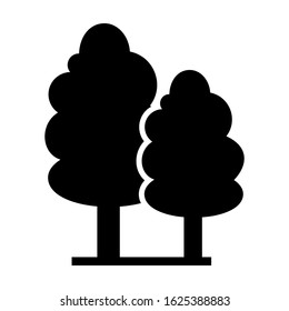 shrub tree icon or logo isolated sign symbol vector illustration - high quality black style vector icons
