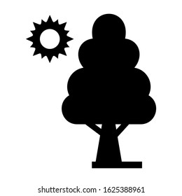 shrub tree icon or logo isolated sign symbol vector illustration - high quality black style vector icons
