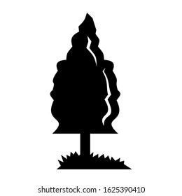 shrub tree icon or logo isolated sign symbol vector illustration - high quality black style vector icons
