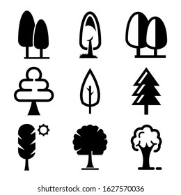 shrub tree icon or logo isolated sign symbol vector illustration - Collection of high quality black style vector icons
