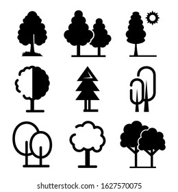 shrub tree icon or logo isolated sign symbol vector illustration - Collection of high quality black style vector icons
