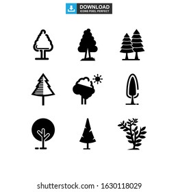 shrub tree icon or logo isolated sign symbol vector illustration - Collection of high quality black style vector icons
