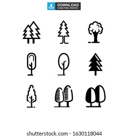 shrub tree icon or logo isolated sign symbol vector illustration - Collection of high quality black style vector icons
