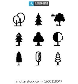 shrub tree icon or logo isolated sign symbol vector illustration - Collection of high quality black style vector icons
