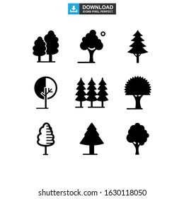 shrub tree icon or logo isolated sign symbol vector illustration - Collection of high quality black style vector icons
