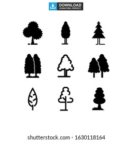 shrub tree icon or logo isolated sign symbol vector illustration - Collection of high quality black style vector icons
