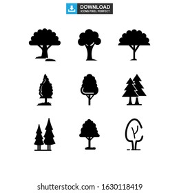 shrub tree icon or logo isolated sign symbol vector illustration - Collection of high quality black style vector icons
